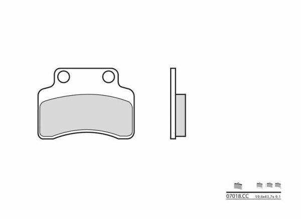 BREMBO Scooter Carbon Ceramic Brake pads - 07018