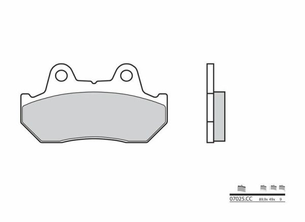 BREMBO Scooter Carbon Ceramic Brake pads - 07025