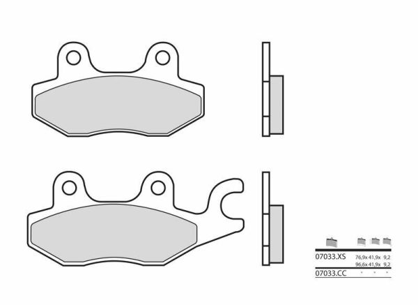 BREMBO Scooter Carbon Ceramic Brake pads - 07033