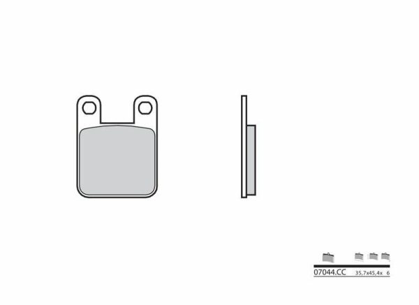 BREMBO Scooter Carbon Ceramic Brake pads - 07044