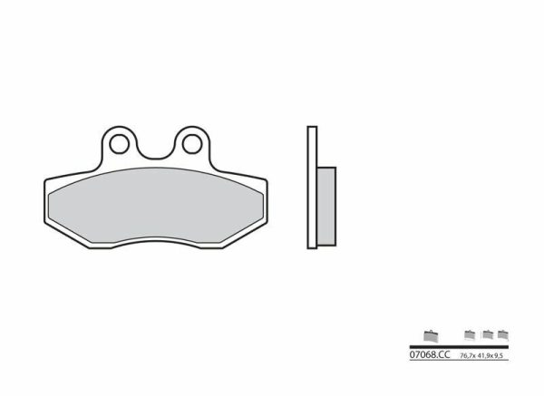 BREMBO Scooter Carbon Ceramic Brake pads - 07068