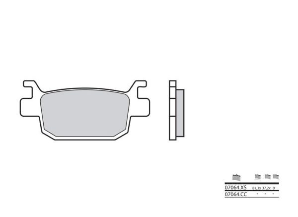 BREMBO Scooter Carbon Ceramic Brake pads - 07064CC