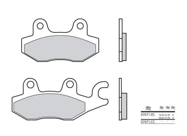 BREMBO Scooter Carbon Ceramic Brake pads - 07071CC