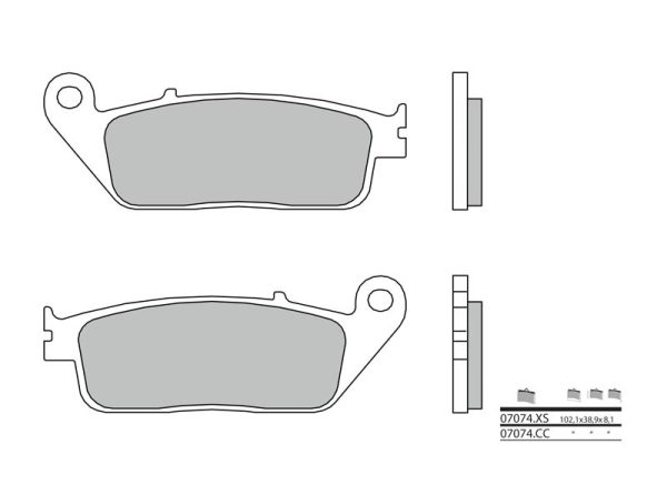 BREMBO Scooter Sintered Metal Brake pads - 07074XS