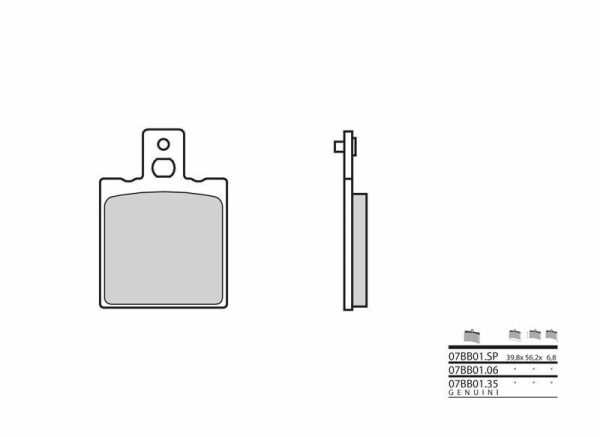 BREMBO Organic Brake pads - 07BB0106