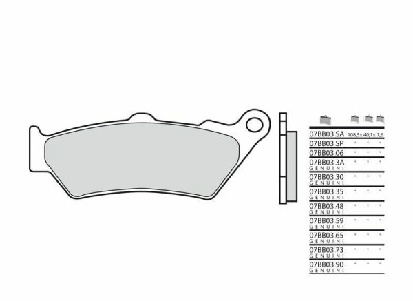 BREMBO Street Carbon Ceramic Brake pads - 07BB0306