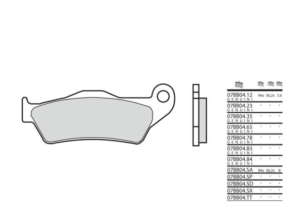 BREMBO Street Sintered Metal Brake pads - 07BB04LA