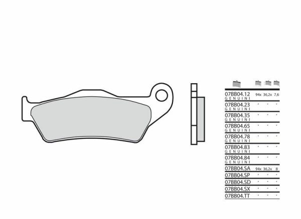 BREMBO Street Sintered Metal Brake pads - 07BB04SP