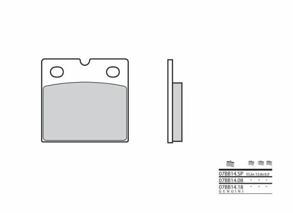 BREMBO Street Carbon Ceramic Brake pads - 07BB1408