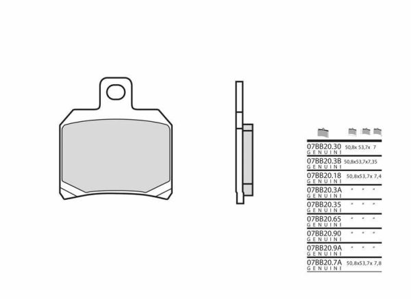 BREMBO Genuine Sintered Metal Brake pads - 07BB209A