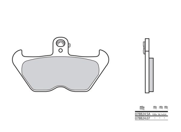 BREMBO Street Sintered Metal Brake pads - 07BB24LA