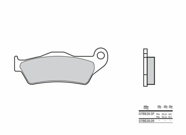 BREMBO Street Sintered Metal Brake pads - 07BB28SP