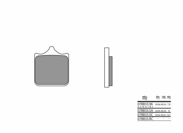 BREMBO Genuine Sintered Metal Brake pads - 07BB3396