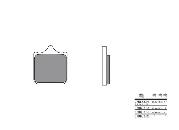 BREMBO Street Sintered Metal Brake pads - 07BB33LA