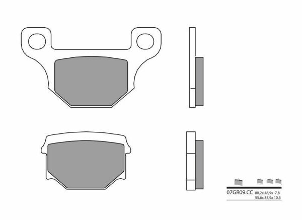 BREMBO Street Carbon Ceramic Brake pads - 07GR09CC