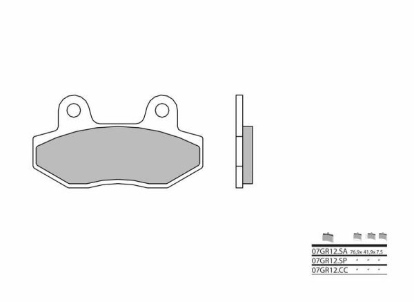 BREMBO Street Sintered Metal Brake pads - 07GR12SA