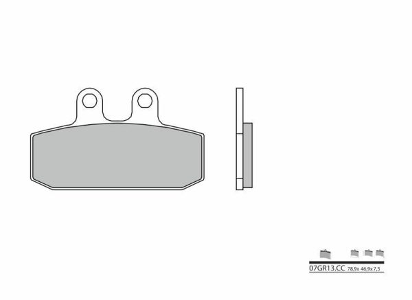 BREMBO Street Carbon Ceramic Brake pads - 07GR13CC