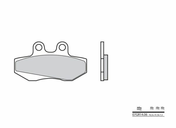 BREMBO Street Carbon Ceramic Brake pads - 07GR1406