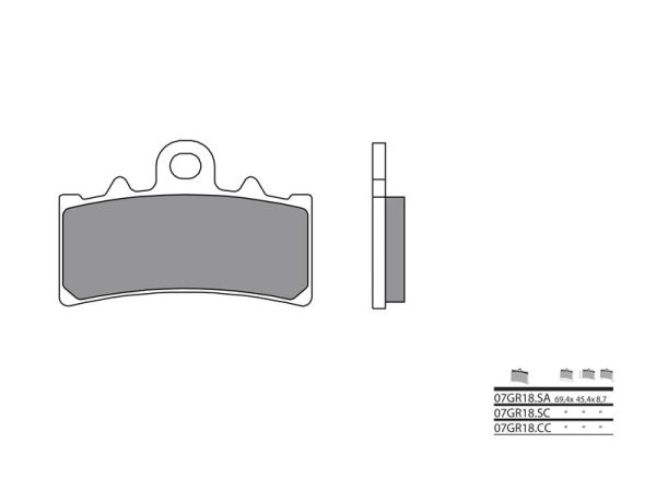 BREMBO Street Sintered Metal Brake pads - 07GR18SA