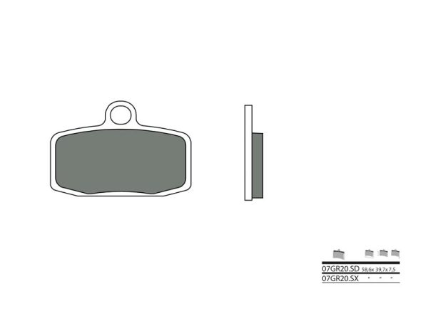 BREMBO Off-Road Sintered Metal Brake pads - 07GR20SD