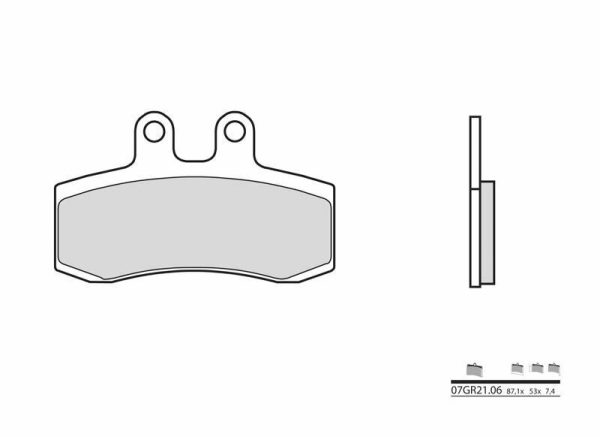 BREMBO Street Carbon Ceramic Brake pads - 07GR2106