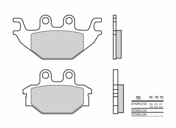 BREMBO Street Carbon Ceramic Brake pads - 07GR5209