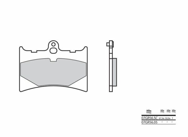 BREMBO Street Carbon Ceramic Brake pads - 07GR5605