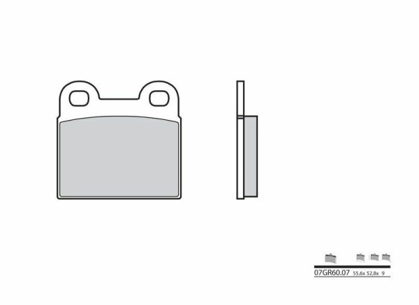 BREMBO Street Carbon Ceramic Brake pads - 07GR6007