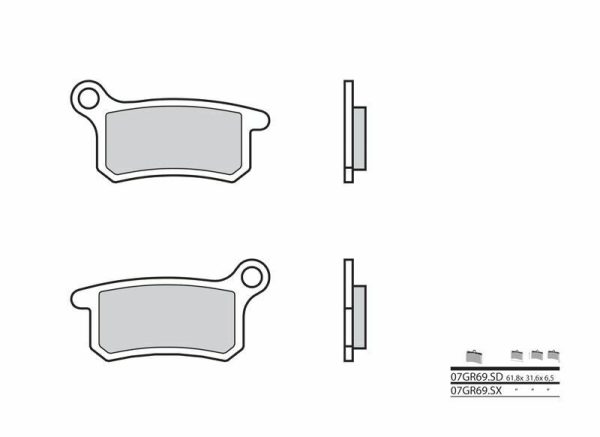 BREMBO Off-Road Sintered Metal Brake pads - 07GR69SD