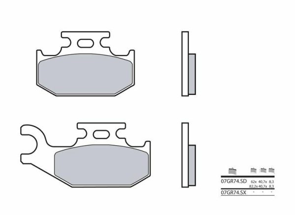 BREMBO Off-Road Sintered Metal Brake pads - 07GR74SD