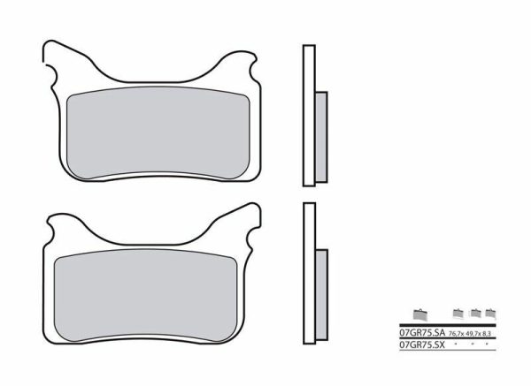 BREMBO Off-Road Sintered Metal Brake pads - 07GR75SX