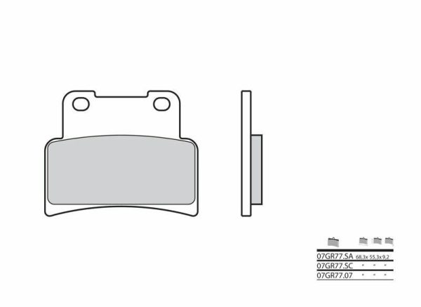 BREMBO Street Carbon Ceramic Brake pads - 07GR7707