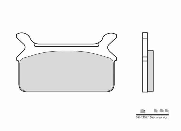 BREMBO Street Carbon Ceramic Brake pads - 07HD0910