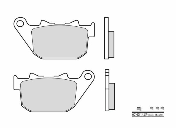 BREMBO Street Sintered Metal Brake pads - 07HD14SP