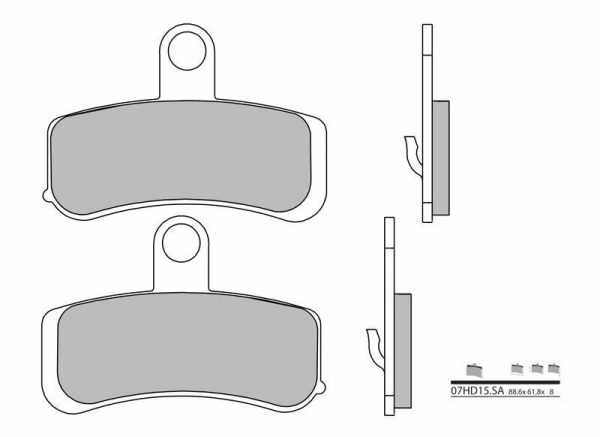 BREMBO Street Sintered Metal Brake pads - 07HD15SA