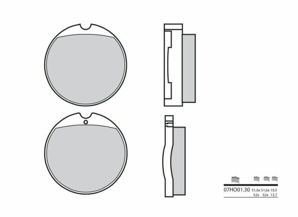 BREMBO Street Carbon Ceramic Brake pads - 07HO0130