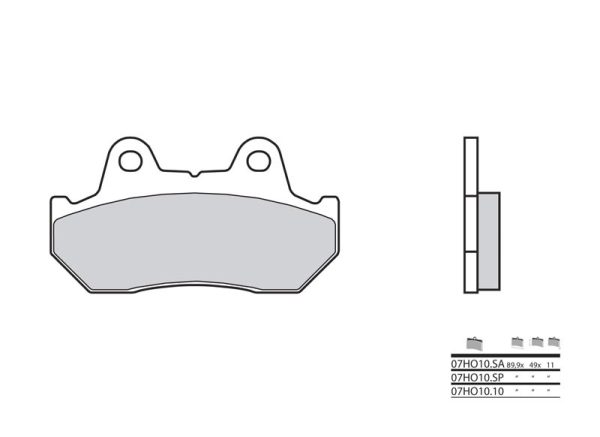 BREMBO Street Sintered Metal Brake pads - 07HO10LA