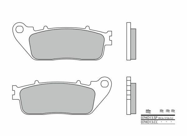 BREMBO Street Carbon Ceramic Brake pads - 07HO13CC