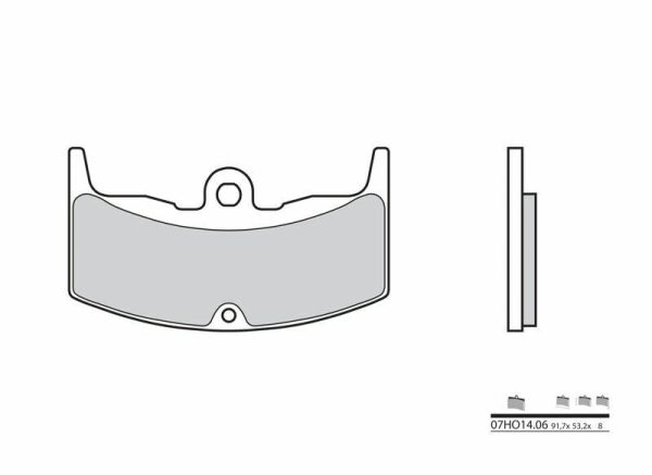 BREMBO Street Carbon Ceramic Brake pads - 07HO1406