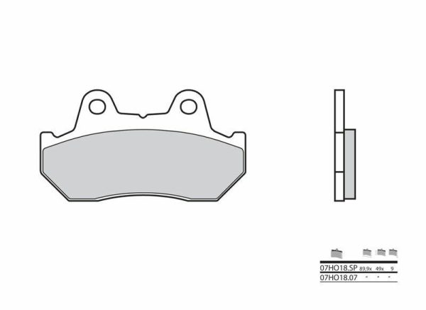 BREMBO Street Carbon Ceramic Brake pads - 07HO1807