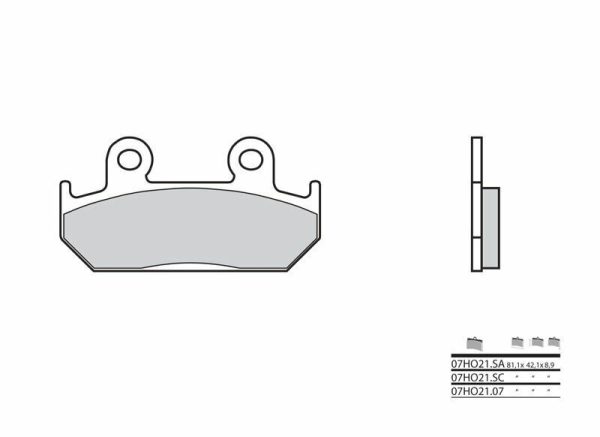 BREMBO Street Carbon Ceramic Brake pads - 07HO2107