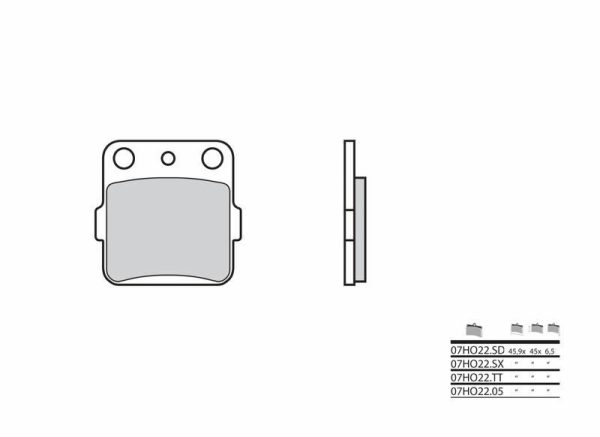 BREMBO Off-Road Sintered Metal Brake pads - 07HO22SD