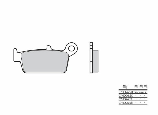 BREMBO Off-Road Sintered Metal Brake pads - 07HO26SD