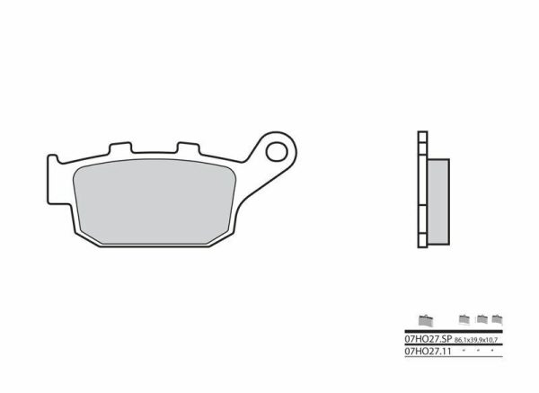 BREMBO Street Carbon Ceramic Brake pads - 07HO2711