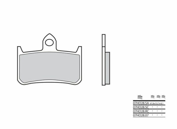 BREMBO Street Carbon Ceramic Brake pads - 07HO2807