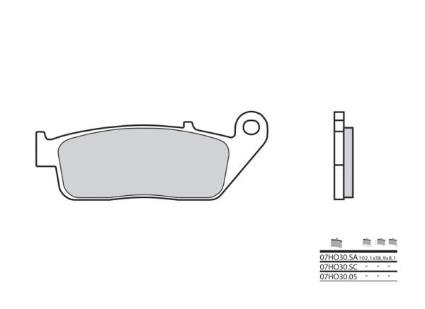 BREMBO Street Sintered Metal Brake pads - 07HO30LA