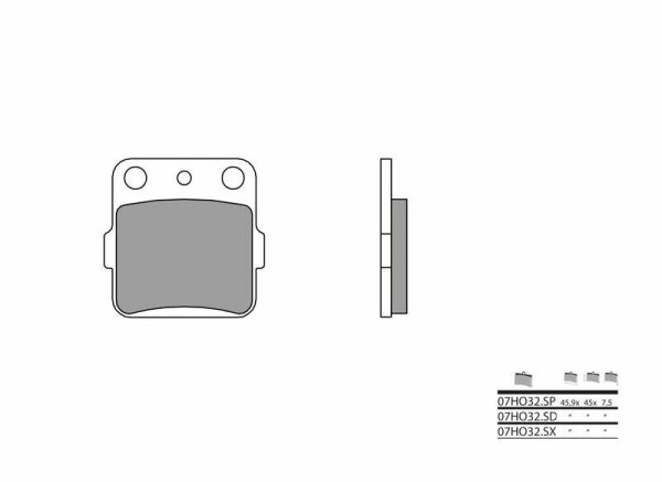 BREMBO Off-Road Sintered Metal Brake pads - 07HO32SD