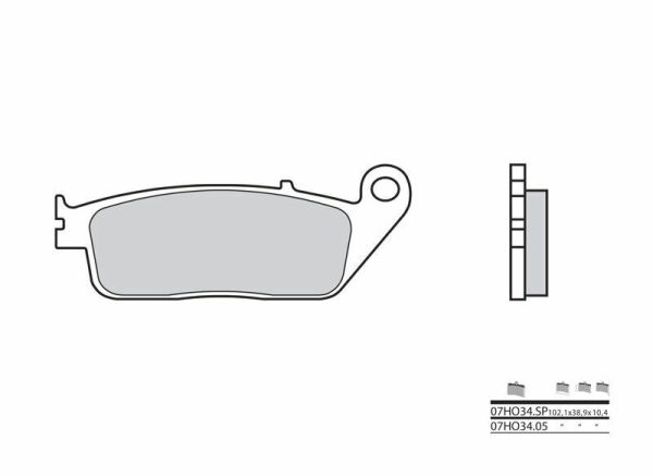 BREMBO Street Sintered Metal Brake pads - 07HO34SP