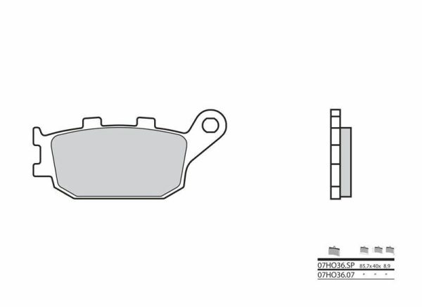 BREMBO Street Sintered Metal Brake pads - 07HO36SP