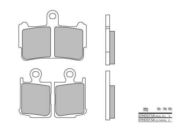 BREMBO Street Sintered Metal Brake pads - 07HO37SA